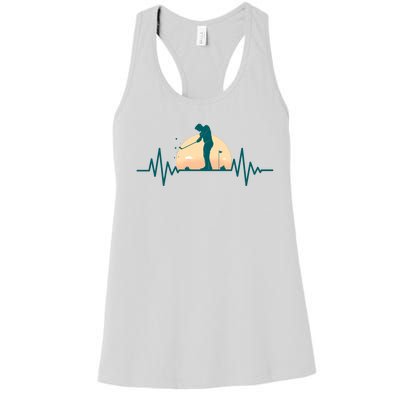 Golf Hearbeat Women's Racerback Tank