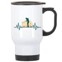 Golf Hearbeat Stainless Steel Travel Mug