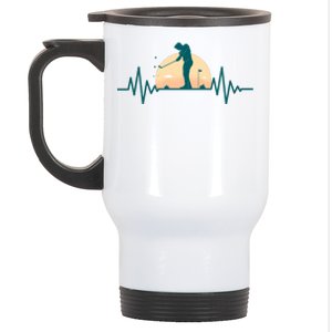 Golf Hearbeat Stainless Steel Travel Mug