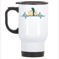 Golf Hearbeat Stainless Steel Travel Mug