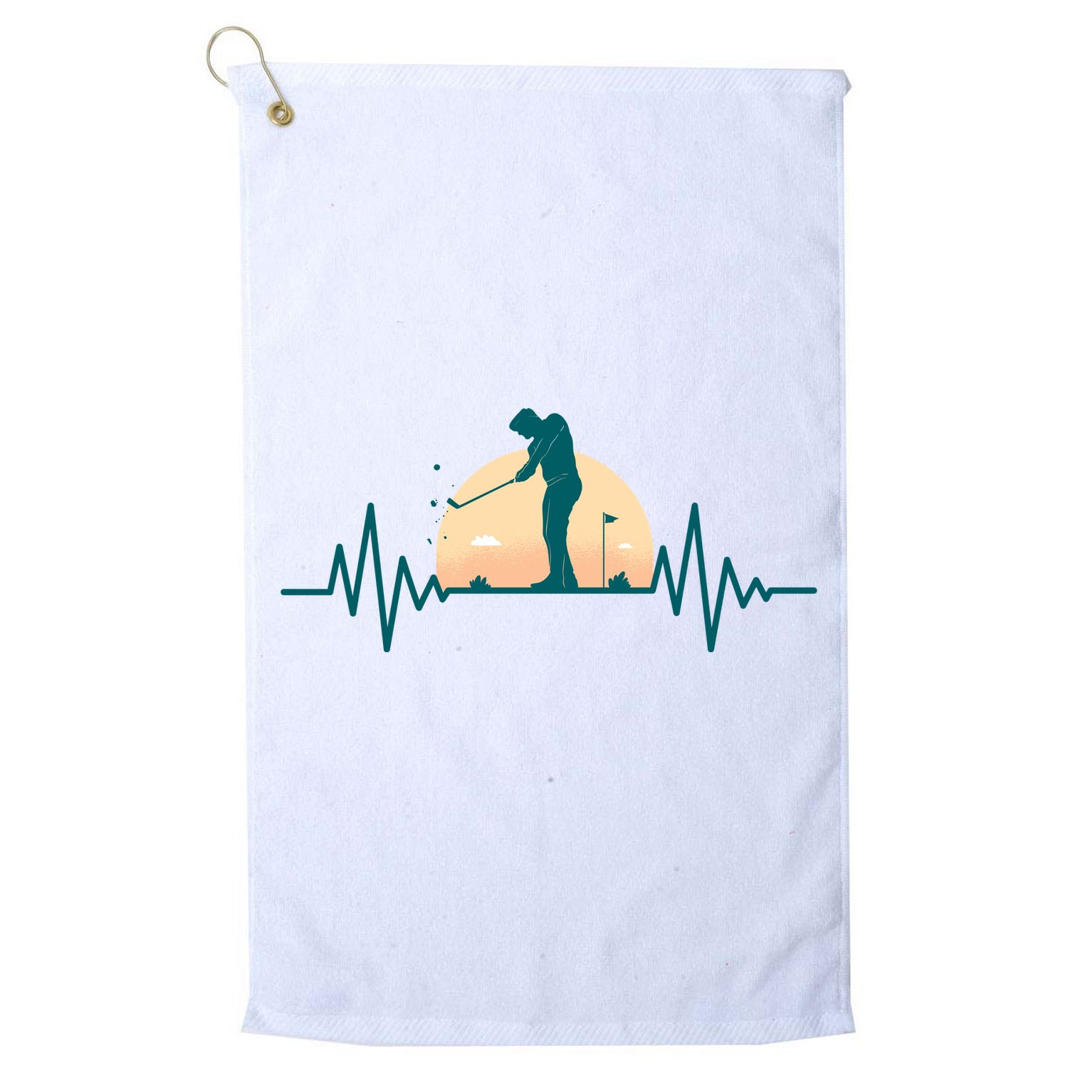 Golf Hearbeat Golf Towel