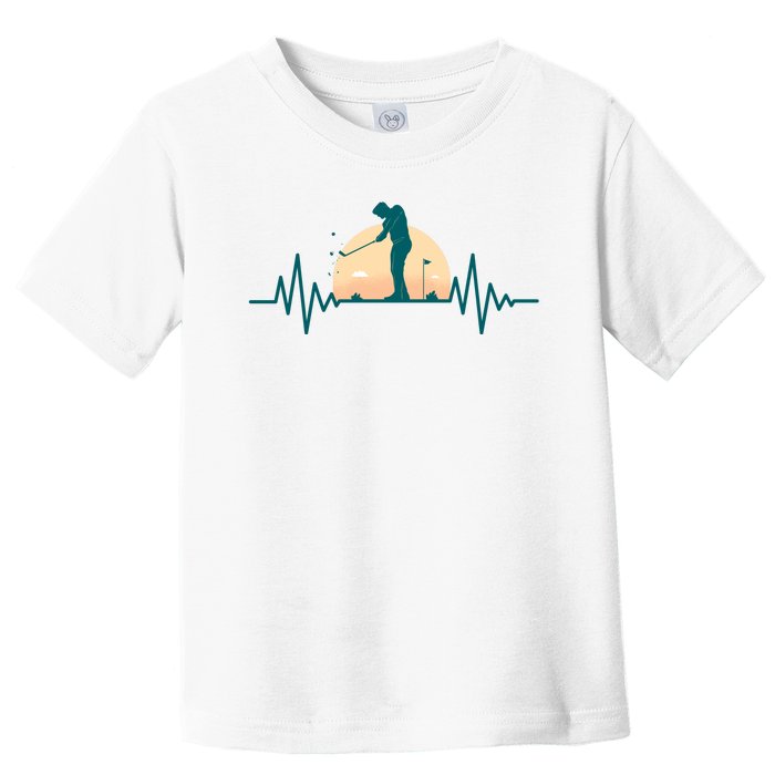 Golf Hearbeat Toddler T-Shirt