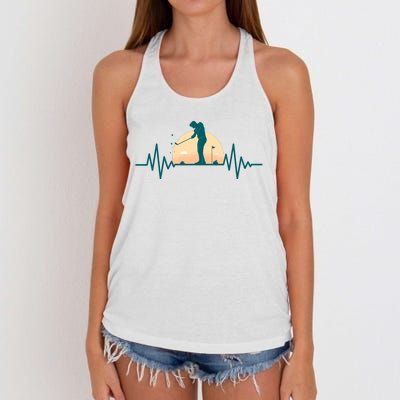 Golf Hearbeat Women's Knotted Racerback Tank