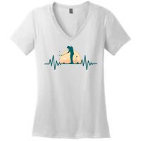 Golf Hearbeat Women's V-Neck T-Shirt