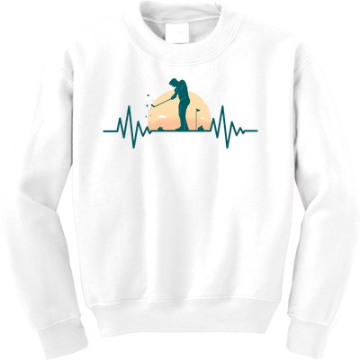 Golf Hearbeat Kids Sweatshirt