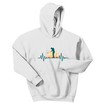 Golf Hearbeat Kids Hoodie