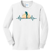 Golf Hearbeat Kids Long Sleeve Shirt