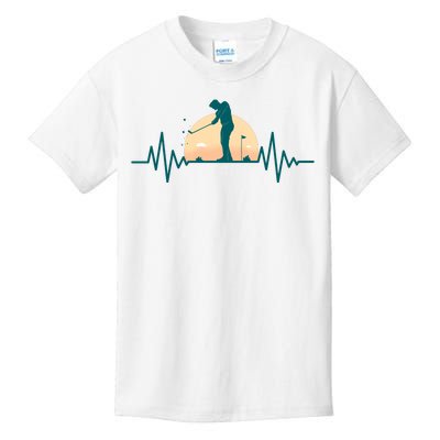 Golf Hearbeat Kids T-Shirt