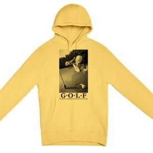 GOLF Perfect Combination Of Exercise And Swearing Premium Pullover Hoodie