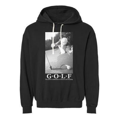 GOLF Perfect Combination Of Exercise And Swearing Garment-Dyed Fleece Hoodie