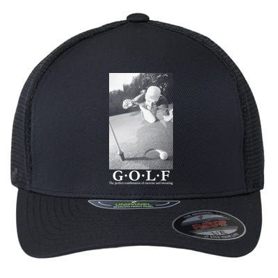 GOLF Perfect Combination Of Exercise And Swearing Flexfit Unipanel Trucker Cap