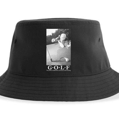 GOLF Perfect Combination Of Exercise And Swearing Sustainable Bucket Hat
