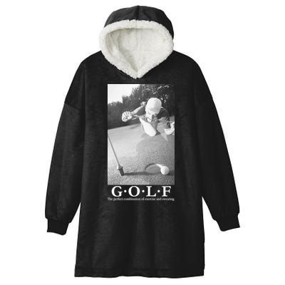GOLF Perfect Combination Of Exercise And Swearing Hooded Wearable Blanket