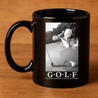 GOLF Perfect Combination Of Exercise And Swearing 11oz C Handle Ceramic Mug