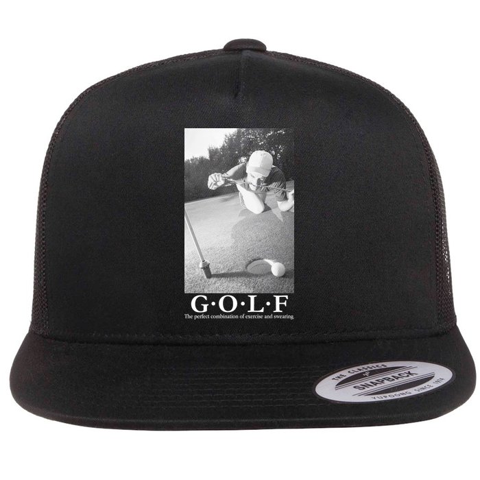GOLF Perfect Combination Of Exercise And Swearing Flatbill Hat