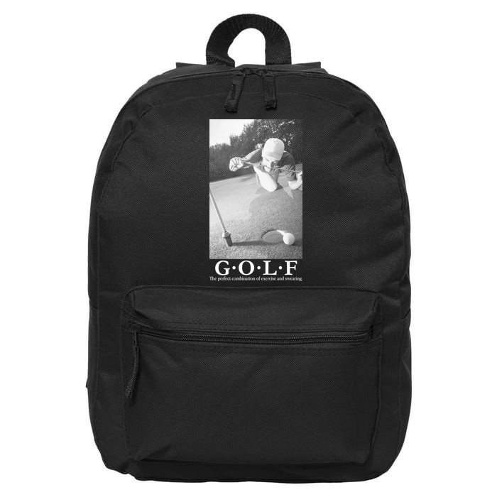 GOLF Perfect Combination Of Exercise And Swearing 16 in Basic Backpack