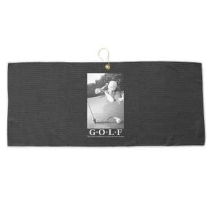 GOLF Perfect Combination Of Exercise And Swearing Large Microfiber Waffle Golf Towel