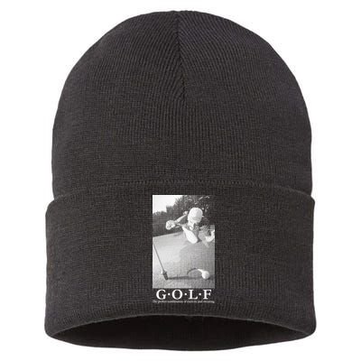 GOLF Perfect Combination Of Exercise And Swearing Sustainable Knit Beanie