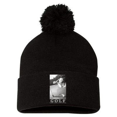 GOLF Perfect Combination Of Exercise And Swearing Pom Pom 12in Knit Beanie