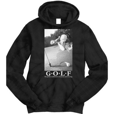 GOLF Perfect Combination Of Exercise And Swearing Tie Dye Hoodie