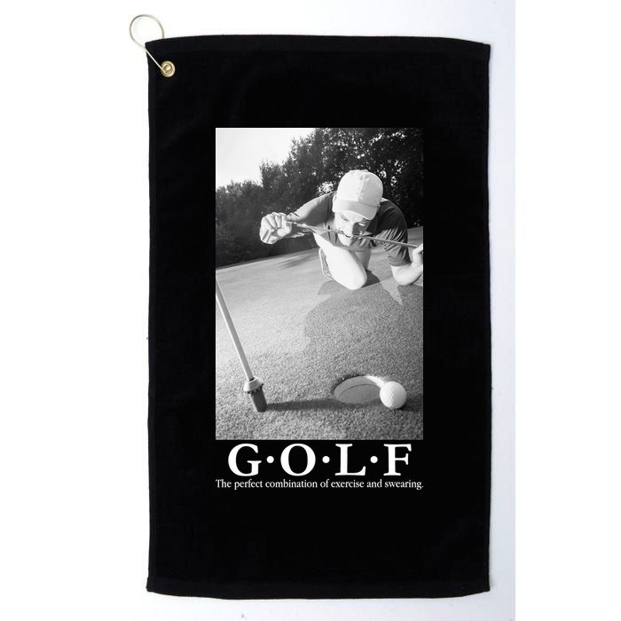 GOLF Perfect Combination Of Exercise And Swearing Golf Towel