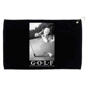 GOLF Perfect Combination Of Exercise And Swearing Grommeted Golf Towel