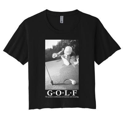 GOLF Perfect Combination Of Exercise And Swearing Crop Top