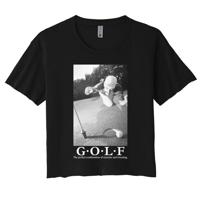 GOLF Perfect Combination Of Exercise And Swearing Crop Top