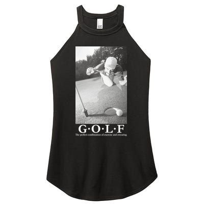 GOLF Perfect Combination Of Exercise And Swearing Women's Perfect Tri Rocker Tank