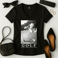 GOLF Perfect Combination Of Exercise And Swearing Women's V-Neck T-Shirt