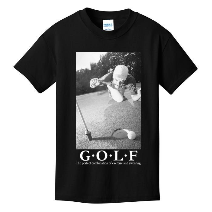 GOLF Perfect Combination Of Exercise And Swearing Kids T-Shirt