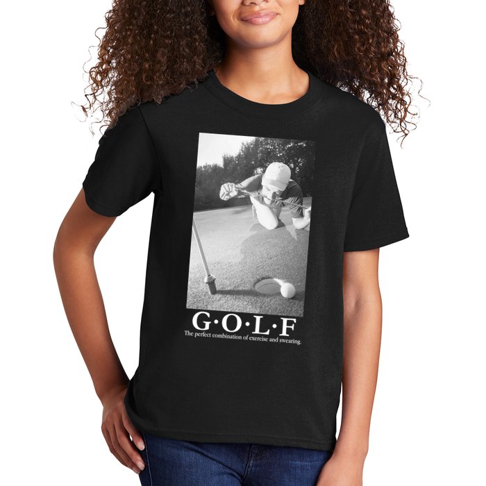 GOLF Perfect Combination Of Exercise And Swearing Kids T-Shirt