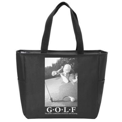 GOLF Perfect Combination Of Exercise And Swearing Zip Tote Bag