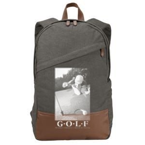 GOLF Perfect Combination Of Exercise And Swearing Cotton Canvas Backpack