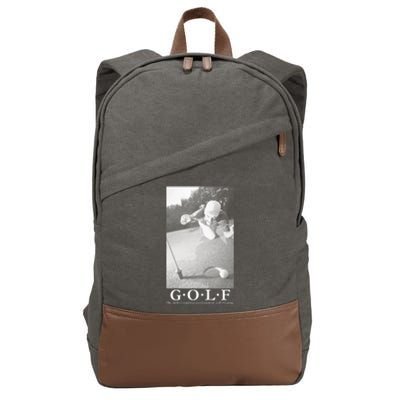 GOLF Perfect Combination Of Exercise And Swearing Cotton Canvas Backpack