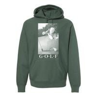 GOLF Perfect Combination Of Exercise And Swearing Premium Hoodie