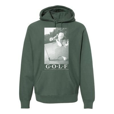 GOLF Perfect Combination Of Exercise And Swearing Premium Hoodie