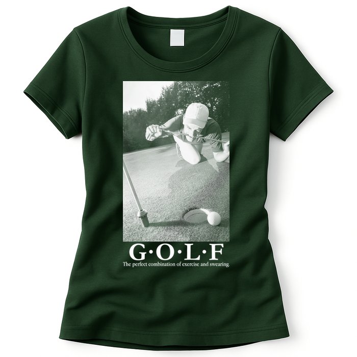GOLF Perfect Combination Of Exercise And Swearing Womens T-Shirt