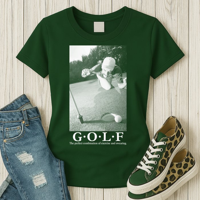 GOLF Perfect Combination Of Exercise And Swearing Womens T-Shirt