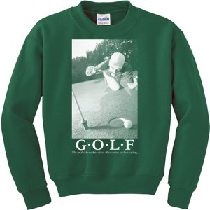 GOLF Perfect Combination Of Exercise And Swearing Kids Sweatshirt