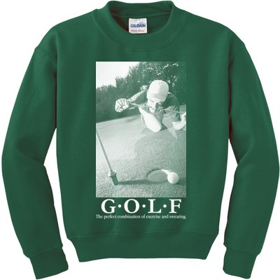 GOLF Perfect Combination Of Exercise And Swearing Kids Sweatshirt