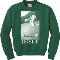 GOLF Perfect Combination Of Exercise And Swearing Kids Sweatshirt