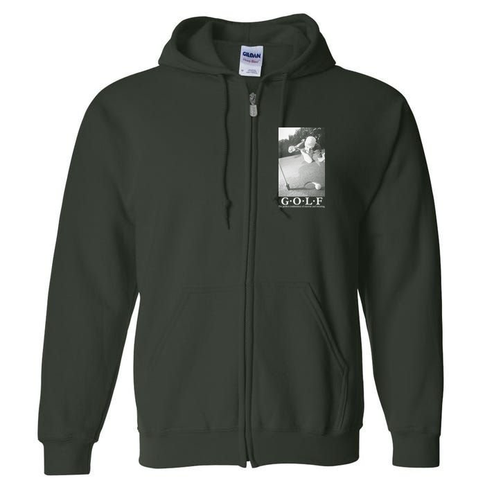 GOLF Perfect Combination Of Exercise And Swearing Full Zip Hoodie