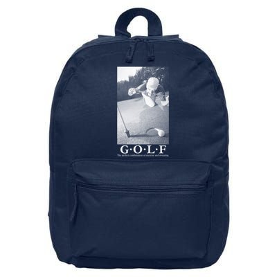 GOLF Perfect Combination Of Exercise And Swearing 16 in Basic Backpack