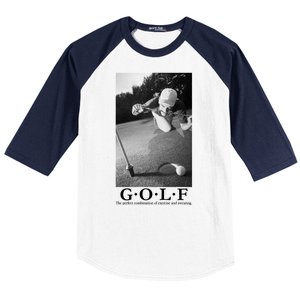 GOLF Perfect Combination Of Exercise And Swearing Baseball Sleeve Shirt