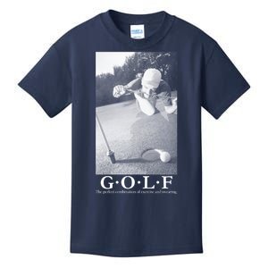 GOLF Perfect Combination Of Exercise And Swearing Kids T-Shirt