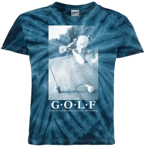 GOLF Perfect Combination Of Exercise And Swearing Kids Tie-Dye T-Shirt