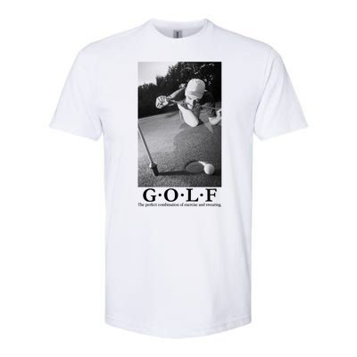 GOLF Perfect Combination Of Exercise And Swearing Softstyle® CVC T-Shirt