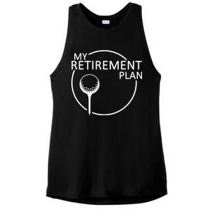 Golf Retirement Plan Funny Ladies PosiCharge Tri-Blend Wicking Tank