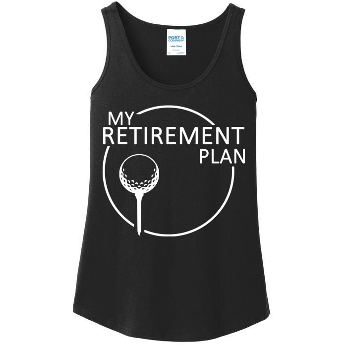 Golf Retirement Plan Funny Ladies Essential Tank